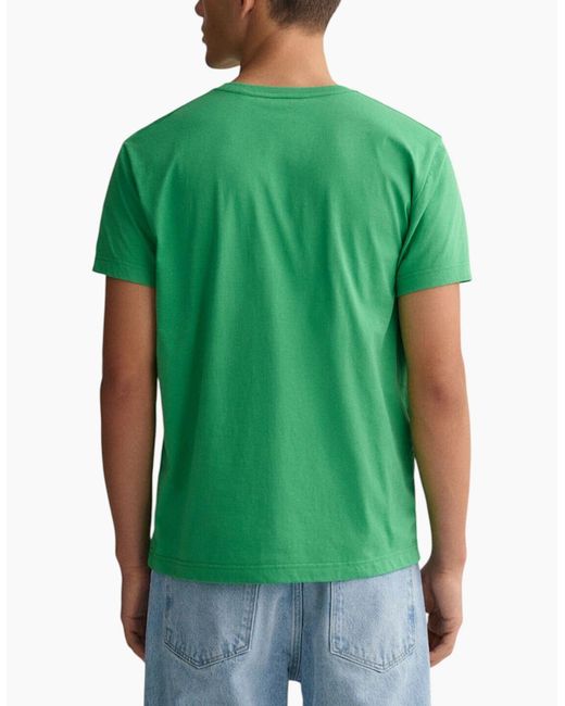 Gant Green Regular Fit Short Sleeve Shield Logo T-Shirt