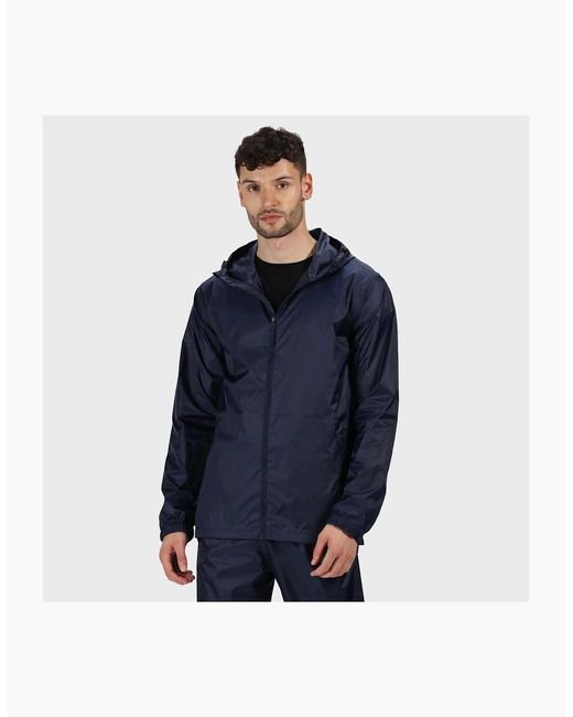 Regatta Blue Pro Packaway Waterproof Breathable Jacket for men