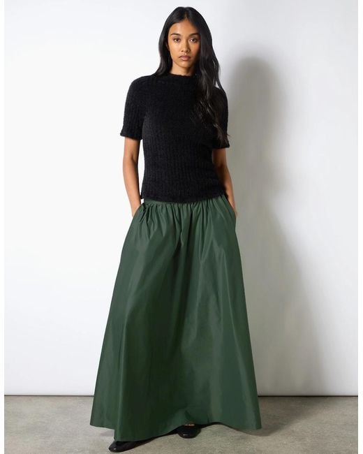Ro&zo Black Fluffy Rib Top