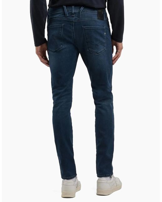 Replay Blue Hyperflex Anbass Slim Tapered Jeans for men