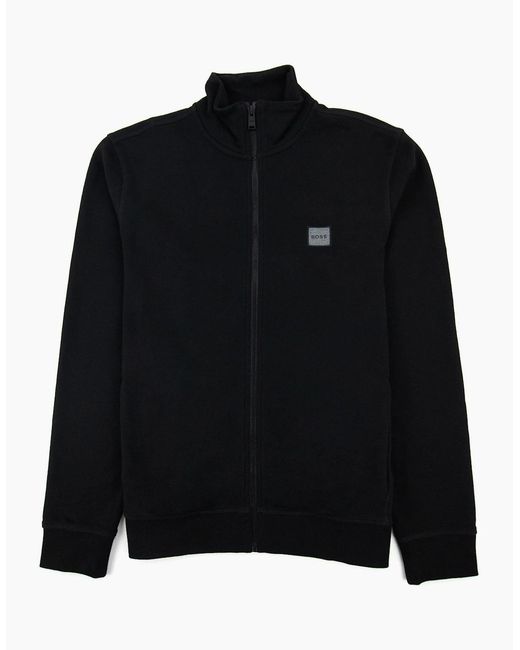 Boss Black Zestart 1 Patch Logo Funnel Neck Sweat 001 for men