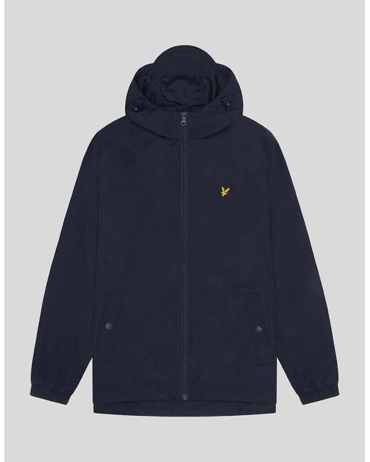 Lyle & Scott Blue Water Resistant Hooded Jacket for men