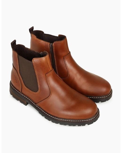 Rieker Brown Dallas Chelsea Boots for men