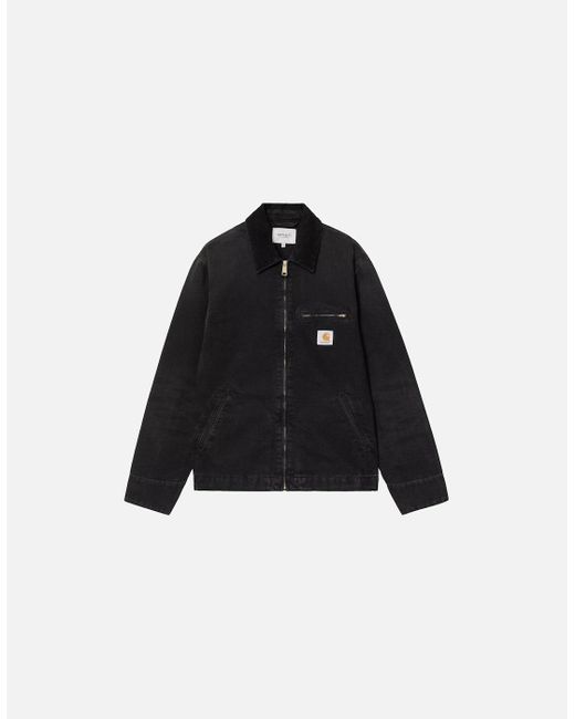 Carhartt Black Detroit Jacket/ Stone Canvas for men