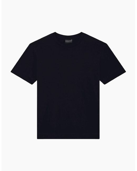 Emporio Armani Blue Micro Eagle All Over Slim Fit T-Shirt for men