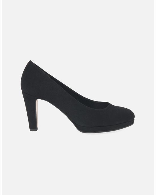 Gabor Black Splendid High Heel Court Shoes