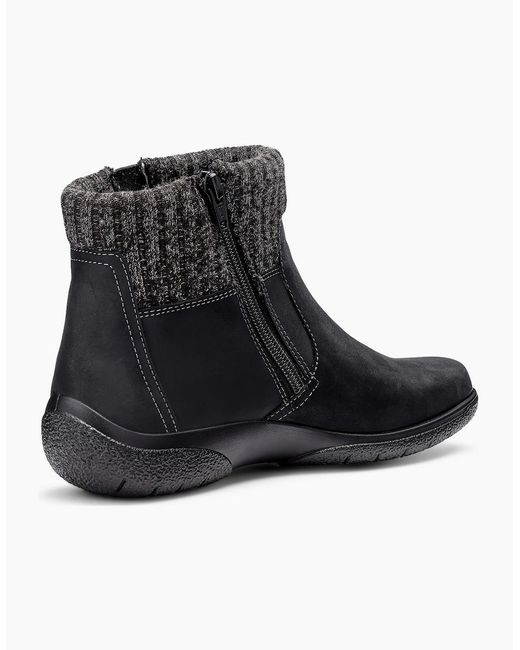 Hotter Black Malham Ankle Boots