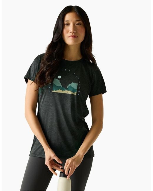 Regatta Black Ladies Fingal Art T-Shirt