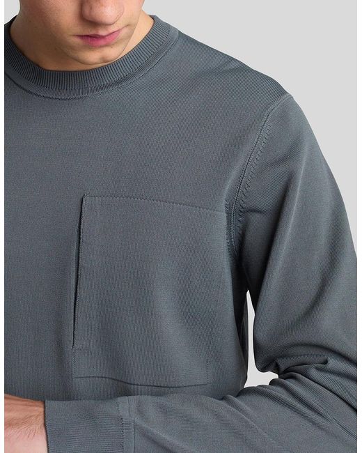 Lyle & Scott Blue Lyle & Scott Cargo Crew Neck Jumper Terra Nova for men
