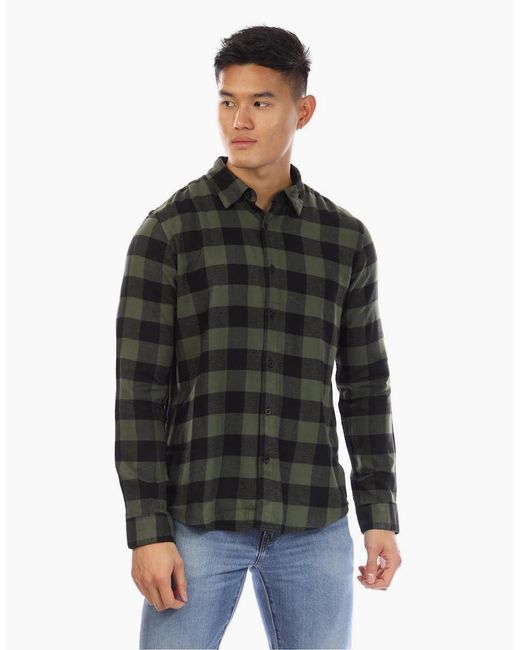 Peter Werth Black Aulton Collared Long Sleeve Shirt for men