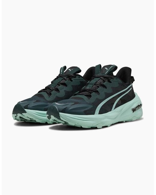 PUMA Green Fast Trac Nitro 3 Off Road Trail Running Shoes for men