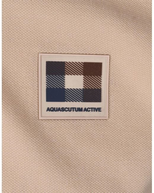 Aquascutum Natural Check Patch Polo Shirt for men