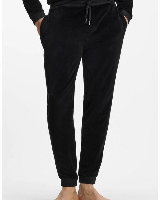 Boss Black Drawstring-Detail Track Pants for men