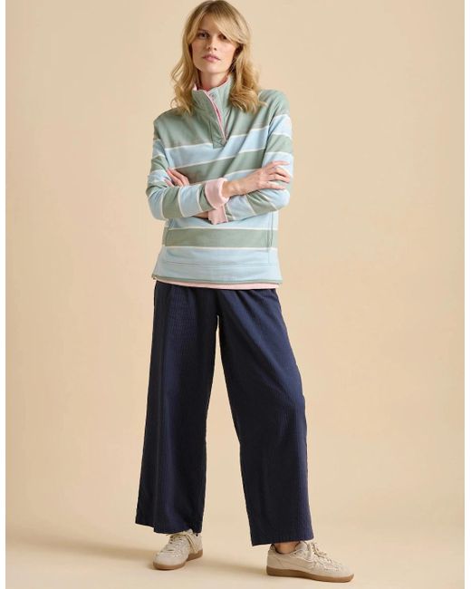 Brakeburn Blue Engineered Stripe Quarter Zip
