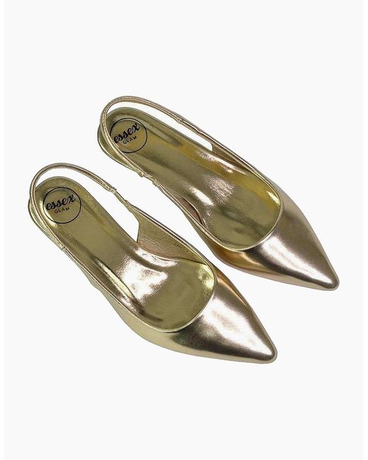 XY London Ladies Avalone Metallic Kitten Heel Sandals