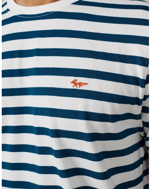aubi Blue Fore Striped Tee for men