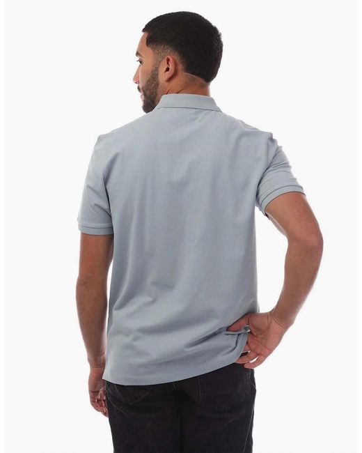 Boss Blue Logo Print Polo Shirt for men