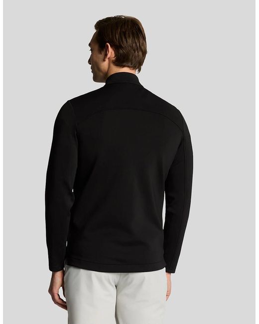 Lyle & Scott Black Hybrid Water Resistant Quilted Jacket for men