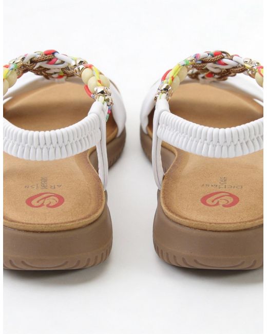 Heavenly Feet White Bright Slingback Sandals