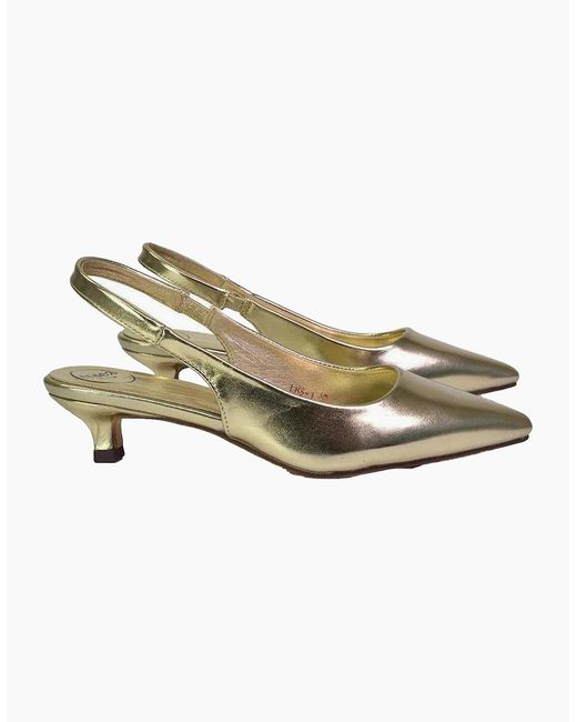 XY London Ladies Avalone Metallic Kitten Heel Sandals