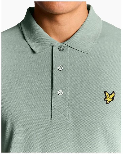 Lyle & Scott Green Plain Polo Shirt Cold Mint for men