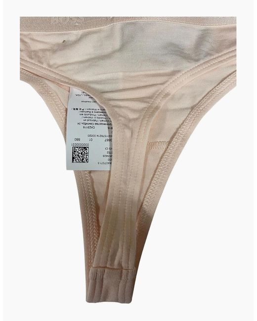 Boss White Ci Logo Waistband Thong, Light/Pastel