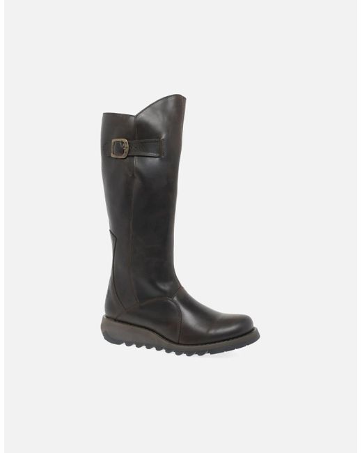Fly London Black Mol 2 Knee High Boots