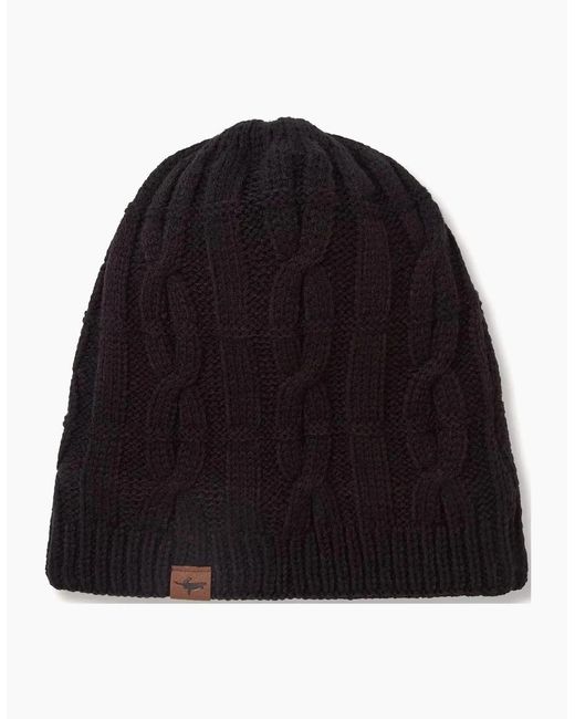 SealSkinz Black Blakeney Waterproof Cold Weather Cable Knit Beanie