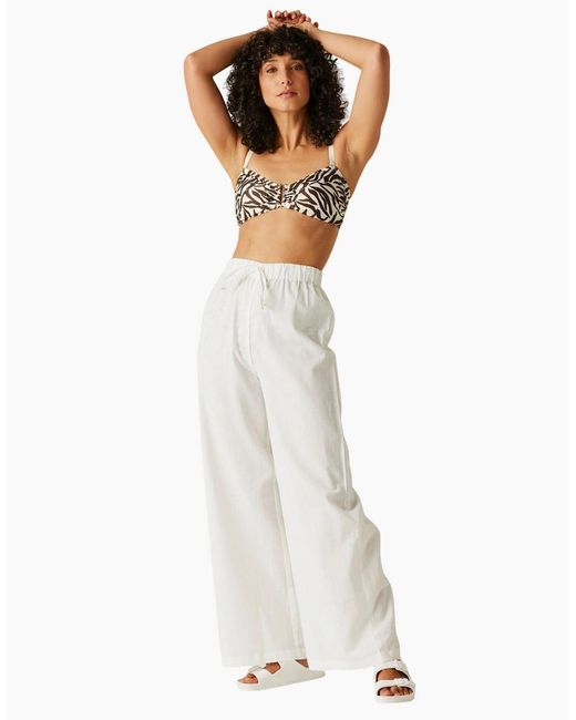 Regatta Black Ladies Aceana Iii Zebra Print Bikini Top