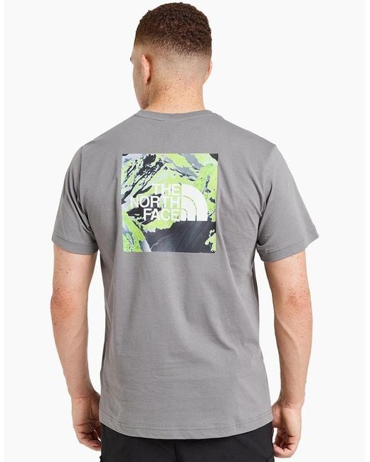 The North Face Gray Heat Map T Shirts Short Sleeve Crew Neck Tee for men