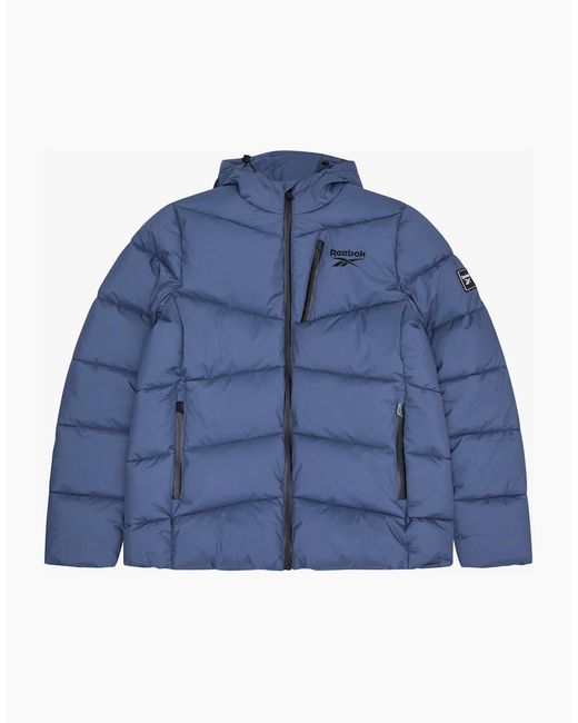 Reebok Blue Rb1567 Stretch Puffer Jacket for men