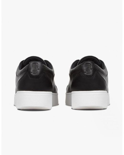 Fitflop Black Rally Leather Trainers