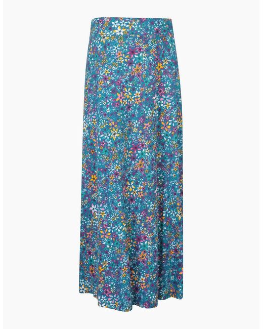 Mountain Warehouse Blue Ladies Shore Floral Jersey Maxi Skirt