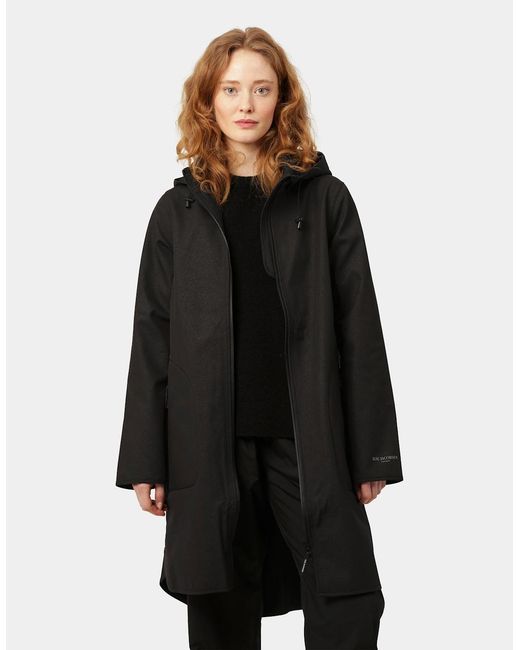 Ilse Jacobsen Black Rain A-Line Softshell Raincoat