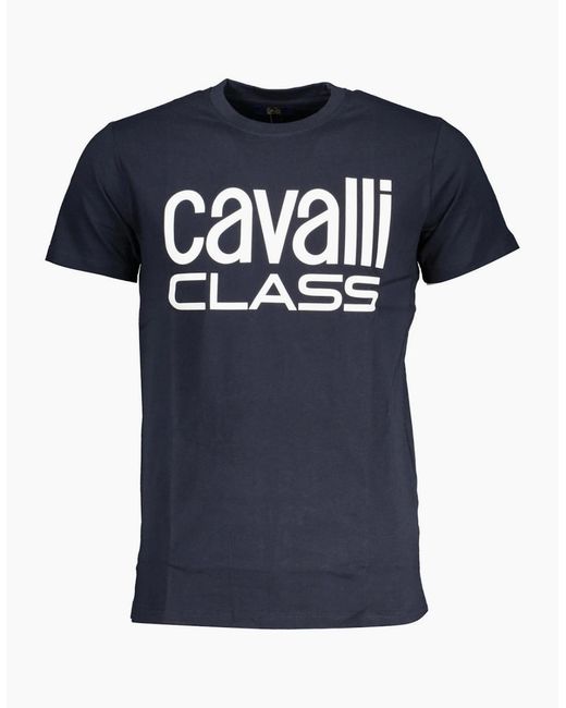 Roberto Cavalli Blue Cavalli Class Bold Logo T-Shirt for men