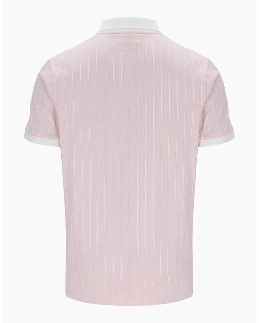 Fila Pink Bb1 Classic Stripe Polo Shirt for men