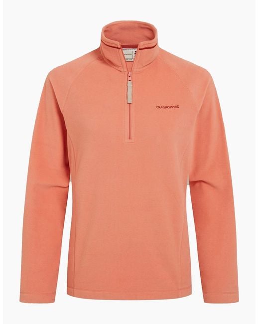 Craghoppers Orange Ladies Nation Trust Miska Half Zip Fleece Top