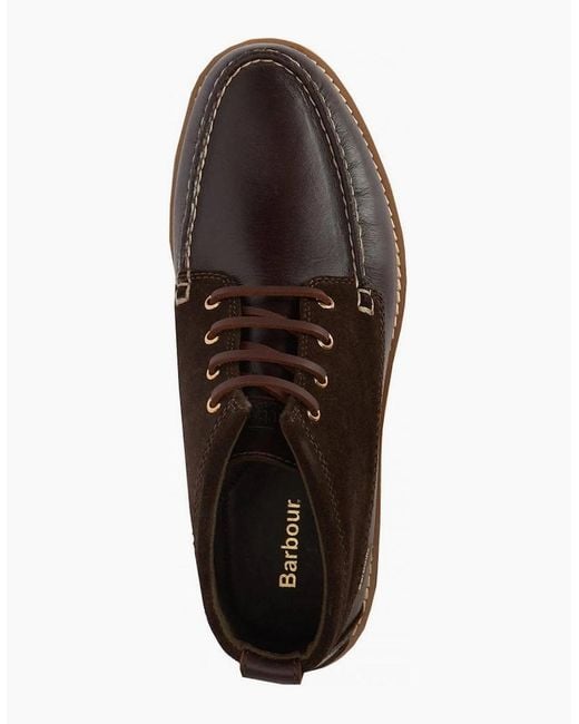 Barbour Brown Hadston Chukka Boots for men