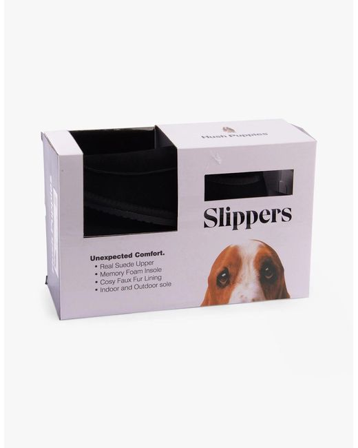 Hush Puppies Black Charles Slippers for men