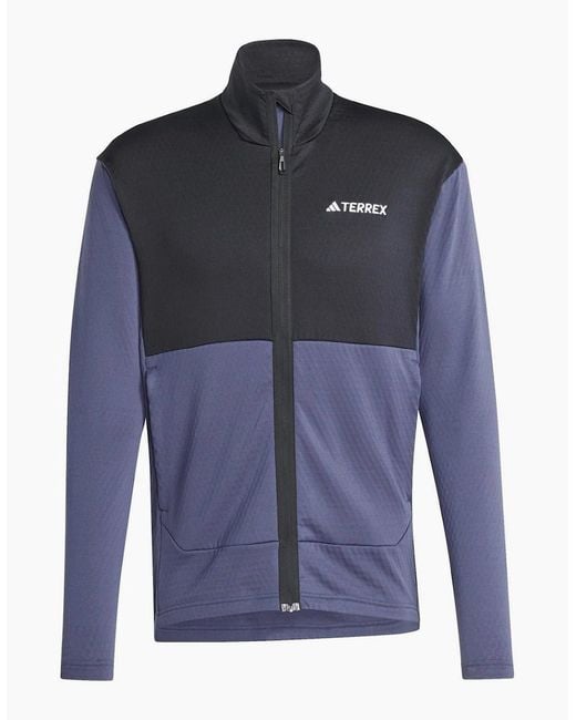 Adidas Blue Terrex Fleece Jacket for men