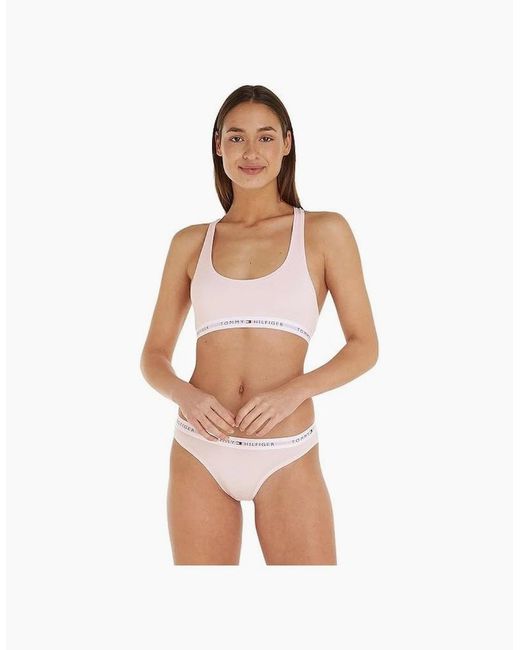 Tommy Hilfiger White Tommy Icons Unlined Bralette, Light