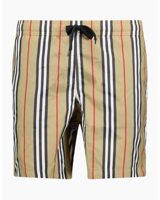 Burberry White Check Print Shorts Set for men