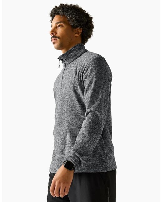 Regatta Gray Thompson Marl Half Zip Fleece Jacket for men