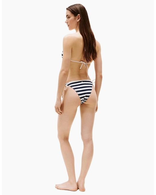 Tommy Hilfiger White Nautical Stripe Ribbed Bikini Bottoms, /Ivory