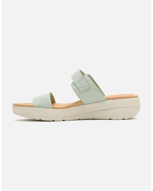 Hush Puppies Metallic Breathe Gore Leather Sage Standard Sandals