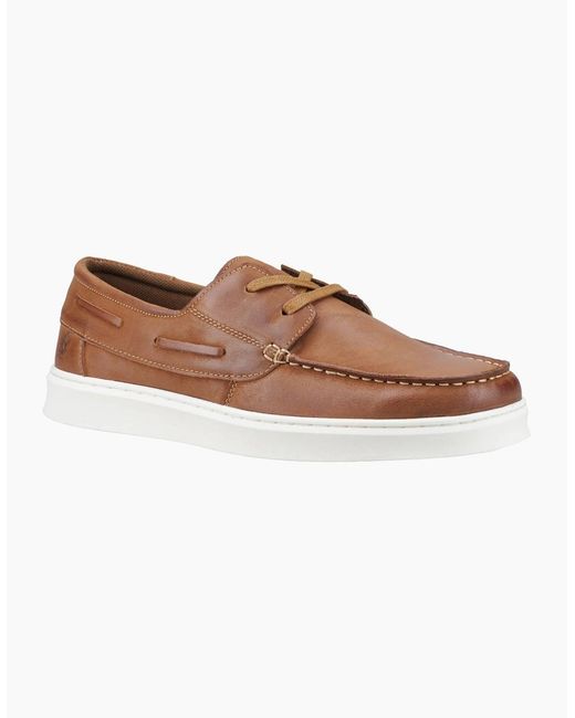 Hush Puppies Brown Madden Boat Shoe Boat & Deck Shoes Tan for men