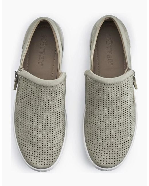 Hotter Gray Daisy Extra Wide Fit Trainers