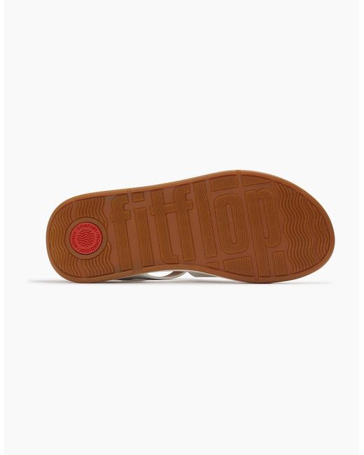 Fitflop White F-Mode Fisherman Leather Urban Narrow Fit Sandals