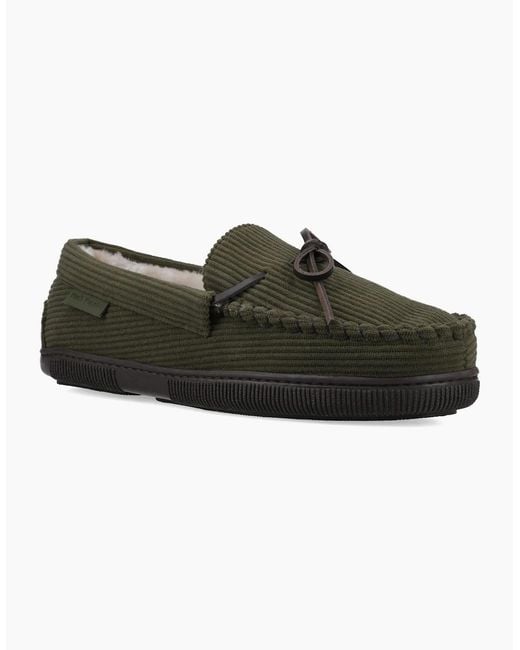 Hush Puppies Green Ace Cord Polyester Khaki Slippers for men