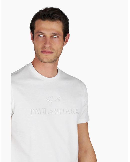 Paul & Shark White Chest Logo T-Shirt 108 for men